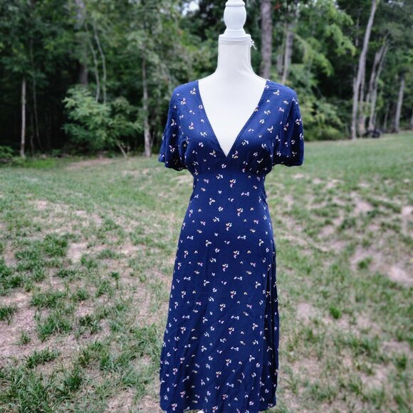 Modcloth Dresses & Skirts - Nwt modoth 80's style floral maxi dress low cut bloomcore